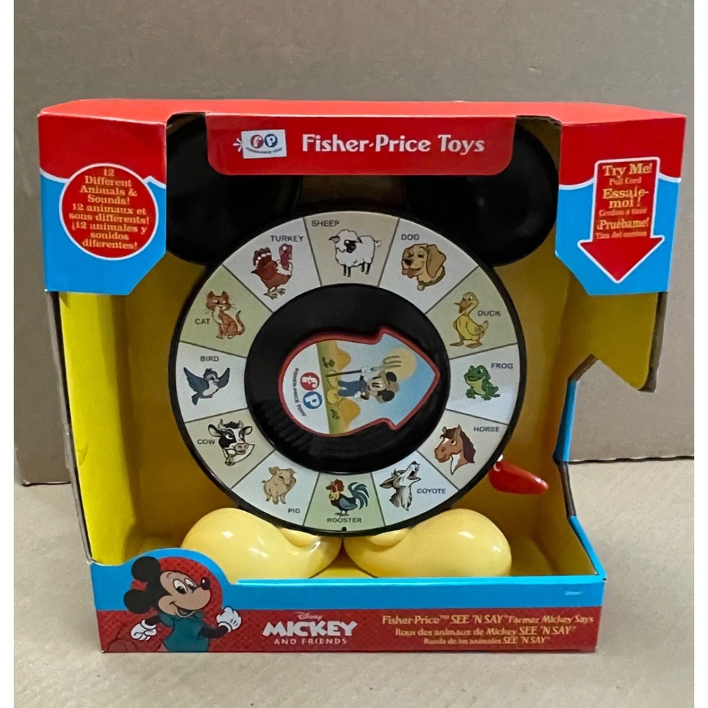 Disney Mickey Mouse and Friends Fisher Price See and Say Farmer Mickey Says New